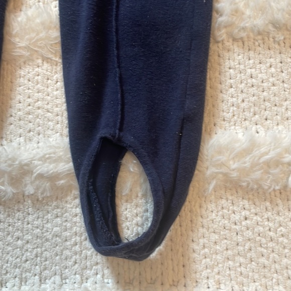 Vintage stirrup pants black leggings cotton spandex elastic waist women’s size M - Picture 5 of 6